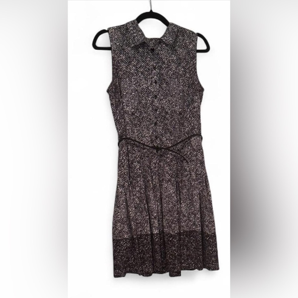 Calvin Klein Black and White Patterned Dress